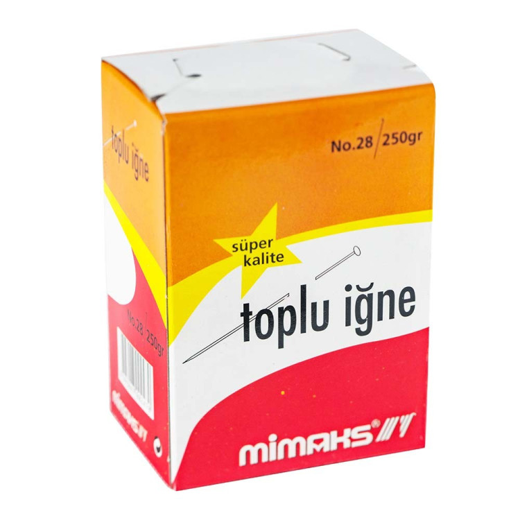 MİMAKS Tİ250 28MM NİKEL TOPLU İĞNE 250GR *60