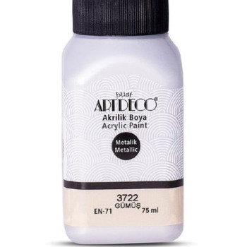 ARTDECO 3722 AKRİLİK BOYA 75ML GÜMÜŞ >
