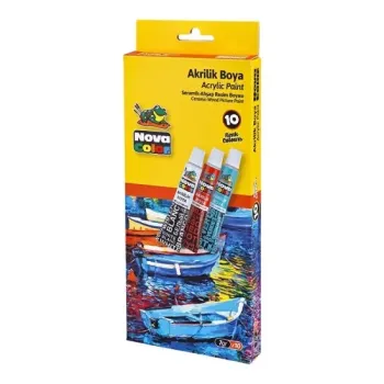 NOVA COLOR NC-287 AKRİLİK BOYA TÜP 10 RENK*144