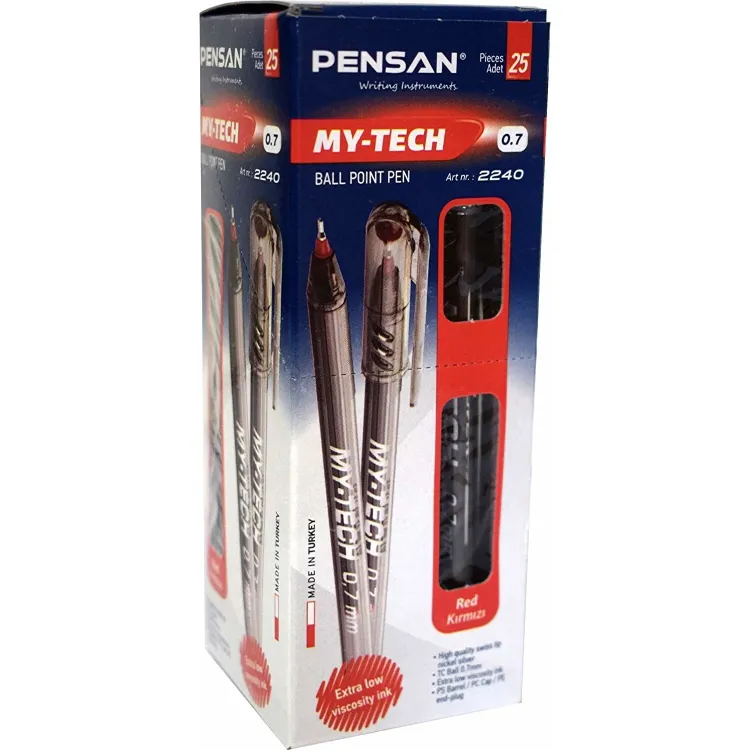 PENSAN 2240 MY-TECH TÜKENMEZ KIRMIZI 25Lİ *80