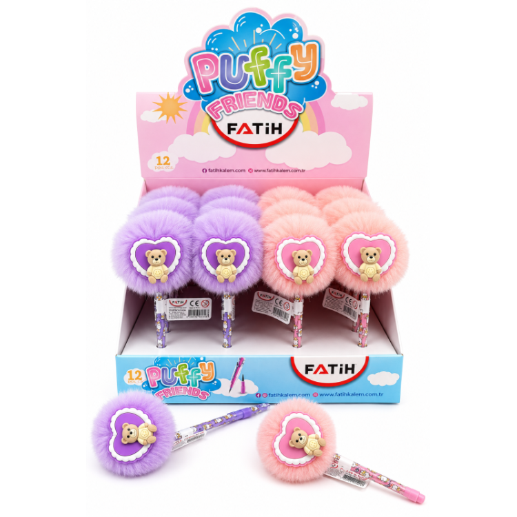 FATİH 58159 PUFFY FRIENDS YUMURTLAYAN KALEM 12'Lİ