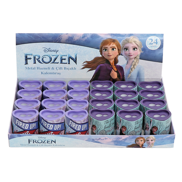 KAMP.OTTO.40436A FROZEN METAL HAZNELİ ÇİFT BIÇAKLI KALEMTRAŞ WONDER 24'LÜ ^*16