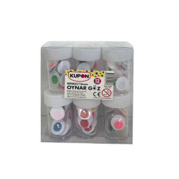 KUPON KOG-309 OYNAR GÖZ RENKLİ 15MM 12'Lİ *48