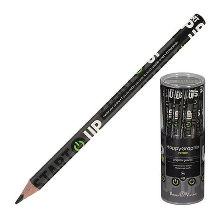 HAPPY GRAPHİX 21-0062-06 JUMBO KURŞUN KALEM  4B 3,5MM START  30LU
