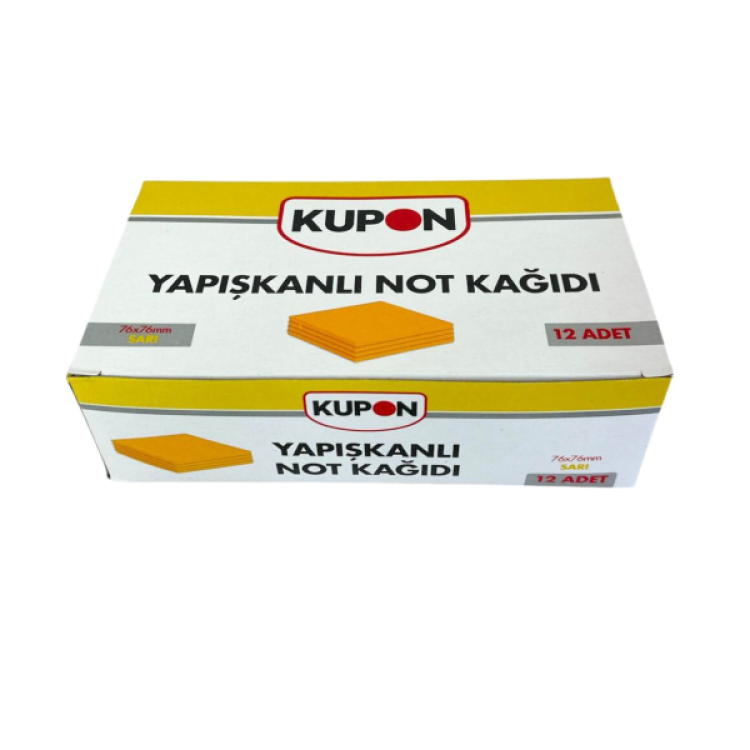 KUPON KYP-501 YAPIŞKANLI POSTİT SARI 12Lİ *36