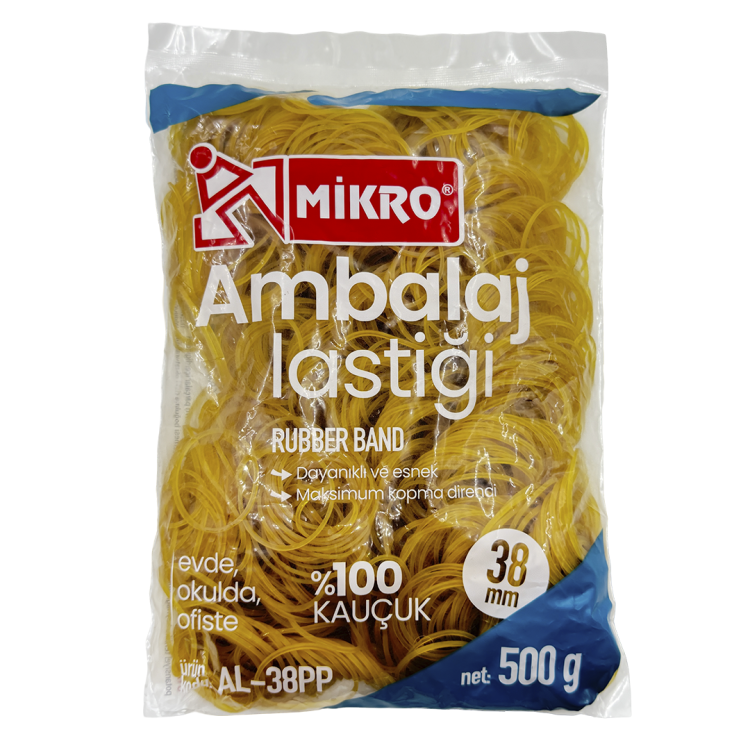 MİKRO AL-38PP AMBALAJ LASTİĞİ 38MM - 500G >