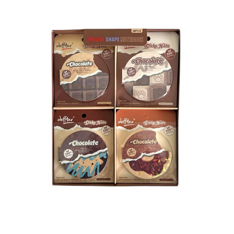 DEFFTER 4410 CHOCOLATE 105X130 YAPIŞKANLI NOT DEFTERİ 36LI >