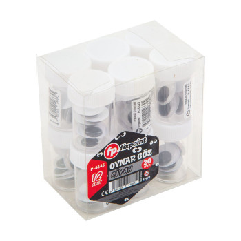FİXPOİNT P-6645 SİYAH OYNAR GÖZ 20MM 12'Lİ FİXPOİNT P-6645 SİYAH OYNAR GÖZ 20MM 12'Lİ