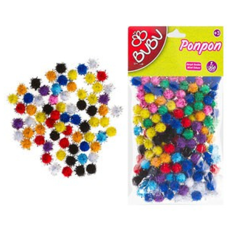 BUBU BU-BU00111 SİMLİ PONPON 1CM 24LÜ  200 ADET
