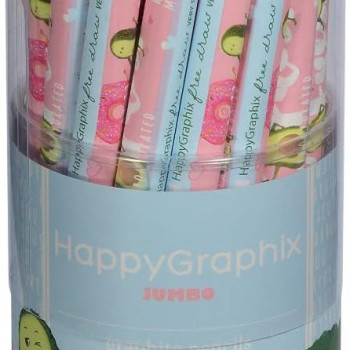 HAPPY GRAPHİX 21-0062-15 JUMBO KURŞUN KALEM 4B 3,5MM AVOKADO 30'LU
