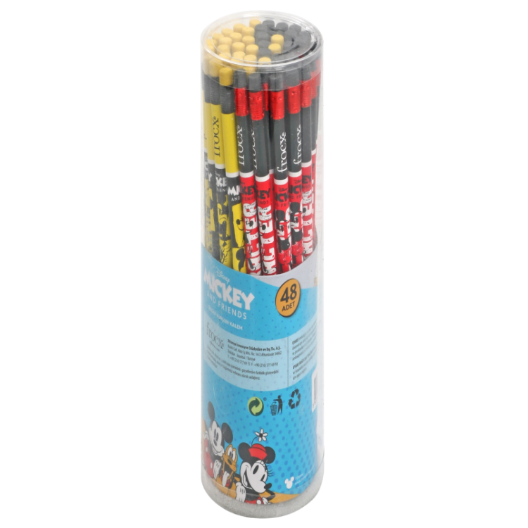 KAMP.OTTO.40840B MINNIE&MICKEY SİLGİLİ KURŞUN KALEM 48'Lİ ^