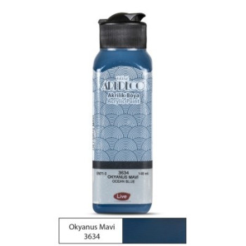 ARTDECO 3634 AKRİLİK BOYA 140ML OKYANUS MAVİSİ >