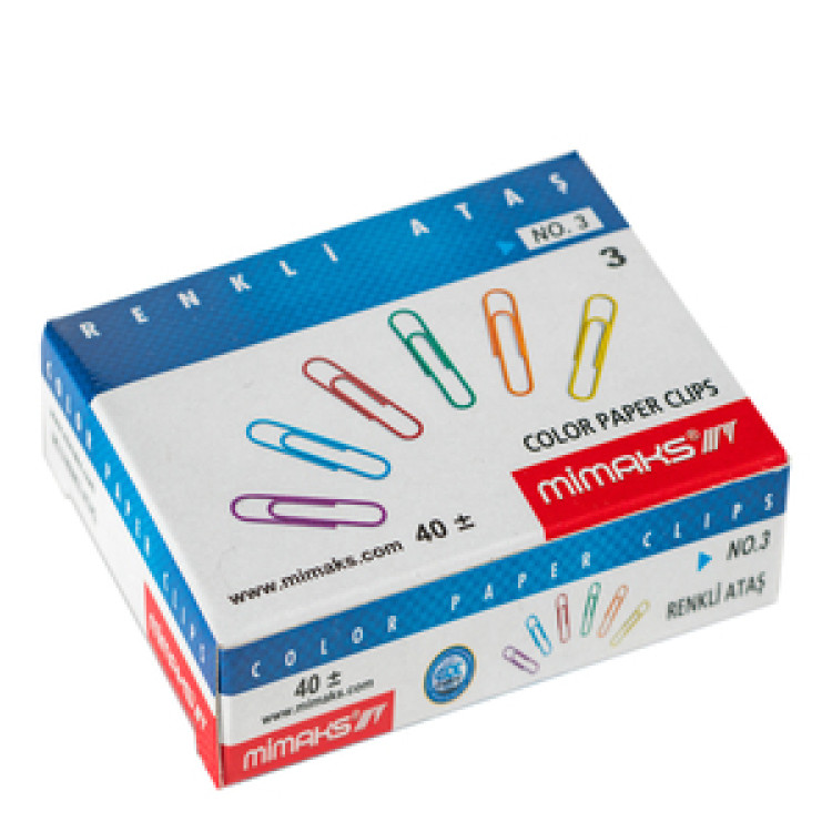 MİMAKS R-30  RENKLİ ATAŞ NO:3 48Lİ *18