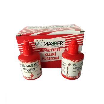 MABER MR100-K 100CC BEYAZ TAHTA KALEMİ MÜREKKEBİ KIRMIZI 6'LI