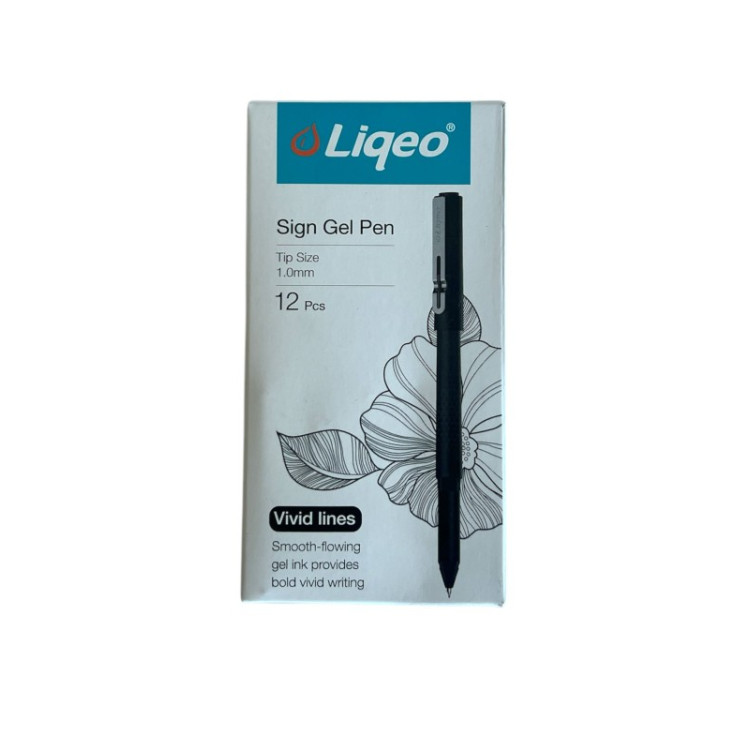 LİQEO 7010 SİGN JEL PEN İMZA KALEMİ 1,0MM SİYAH 12Lİ