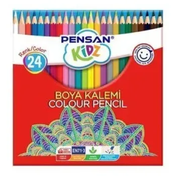 PENSAN 56324 KIDZ KURU BOYA 24 RENK 6'LI TAM BOYA KALEMİ*24 PENSAN 56324 KIDZ KURU BOYA 24 RENK 6'LI TAM BOYA KALEMİ*24