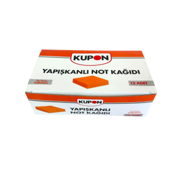 KUPON KYP-503 YAPIŞKANLI POSTİT TURUNCU 12'Lİ *36 KUPON KYP-503 YAPIŞKANLI POSTİT TURUNCU 12'Lİ *36
