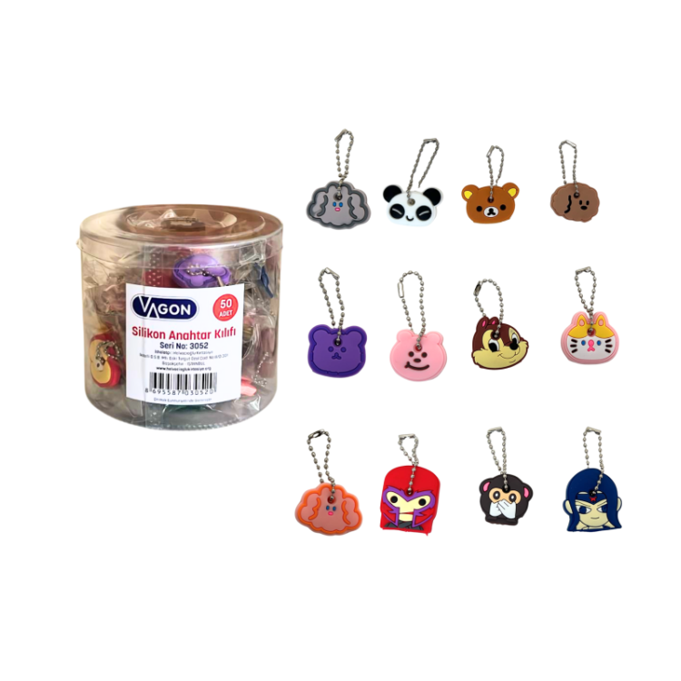 VAGON 3052 SİLİKON ANAHTAR KILIFI 50Lİ