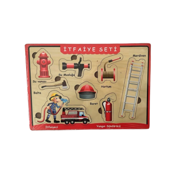 AHŞAP PUZZLE İTFAİYE SETİ HEDİYELİ DERGİ