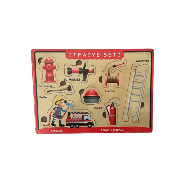 AHŞAP PUZZLE İTFAİYE SETİ HEDİYELİ DERGİ