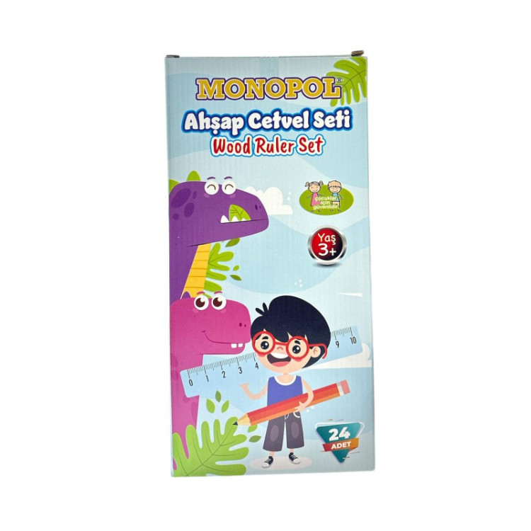 MONOPOL AHŞAP CETVEL SET 24LÜ*12