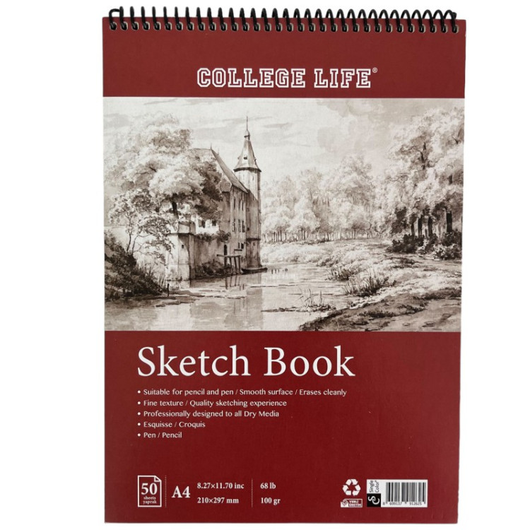 SİNGLE COLOR  A4 ESKİZ DEFTER 50 YPR.*48