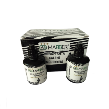 MABER MR100-S 100CC BEYAZ TAHTA KALEMİ MÜREKKEBİ SİYAH 6'LI