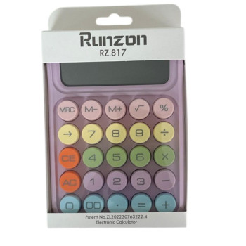 RUNZON MRZ-817 RENKLİ HESAP MAKİNESİ*96