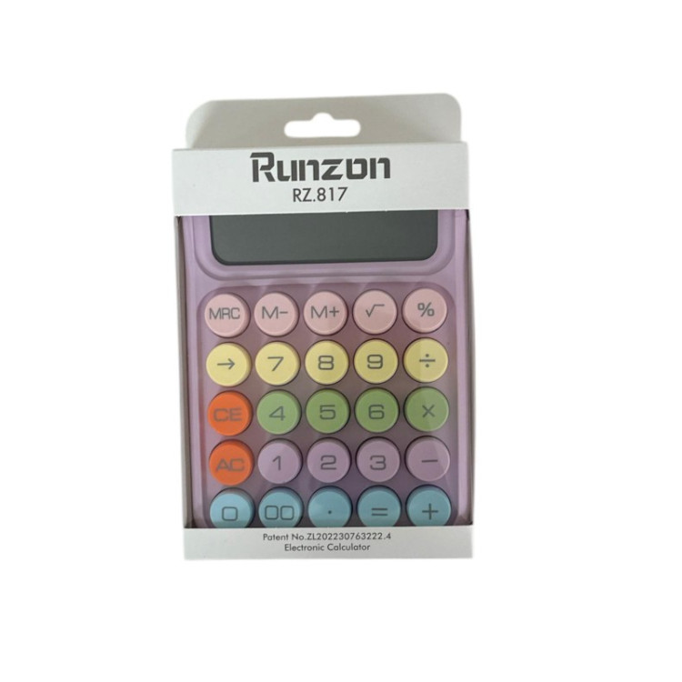 RUNZON  MRZ-817 RENKLİ HESAP MAKİNESİ*96
