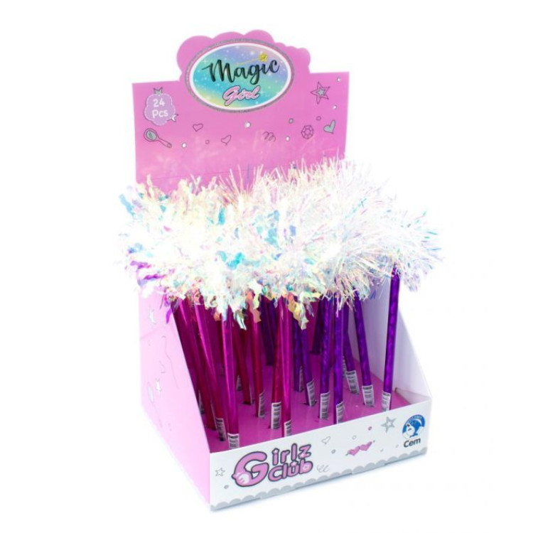 DOLPHİN WP-1944 KONFETİ BAŞLIKLI KURŞUN KALEM 24LÜ