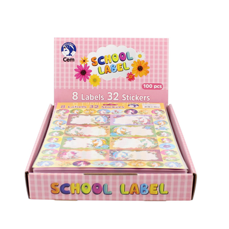 DOLPHIN LA4-GIRLS SİMLİ OKUL ETİKETİ 100LÜ