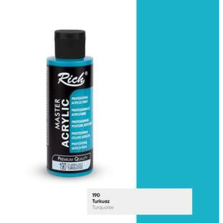 RİCH MASTER AKRİLİK BOYA TURKUAZ 120 CC
