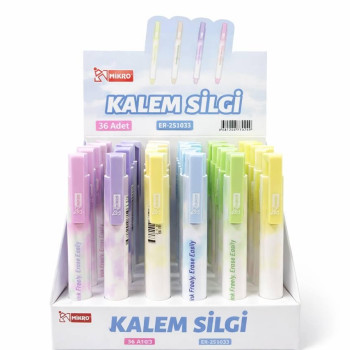 MİKRO ER-251033 KALEM TİPİ TPE SİLGİ TASARIMLI 36'LI
