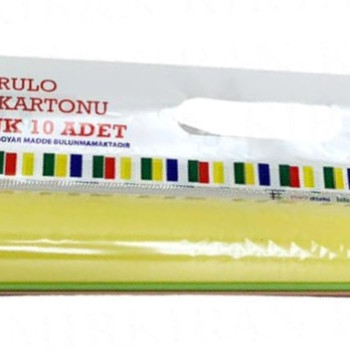 COLORED RULO FON KARTONU 10 RENK*60