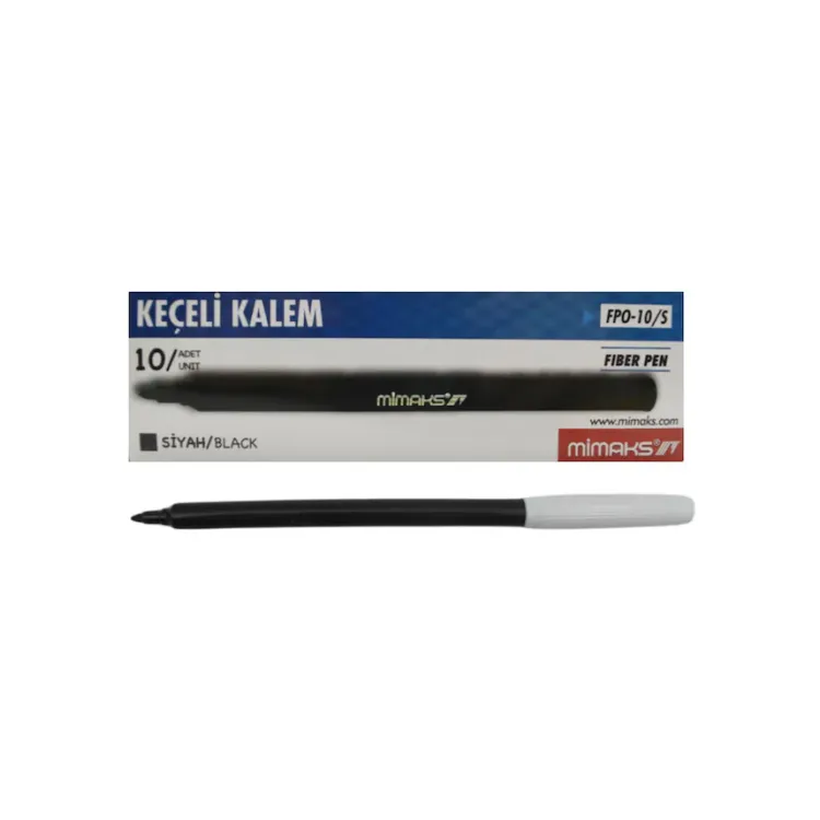 MİMAKS FPO-10/S KEÇELİ KALEM SİYAH 10LU *156