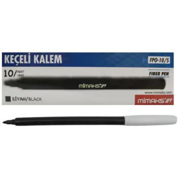 MİMAKS FPO-10/S KEÇELİ KALEM SİYAH 10'LU *200 MİMAKS FPO-10/S KEÇELİ KALEM SİYAH 10'LU *200