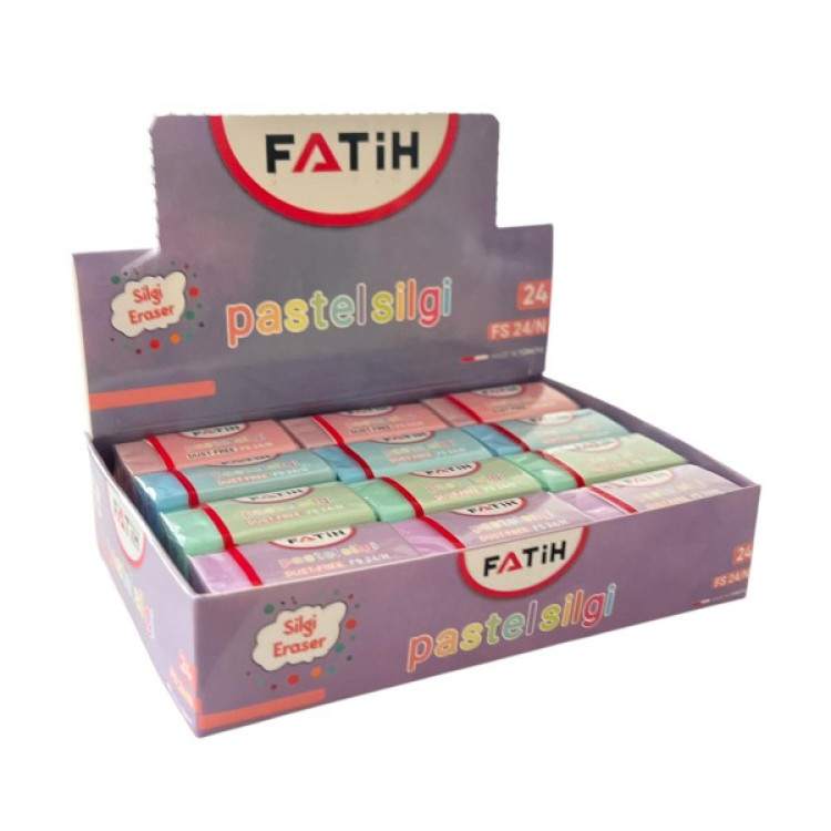 FATİH 36035 FS24 PASTEL RENKLİ SİLGİ 24LÜ >