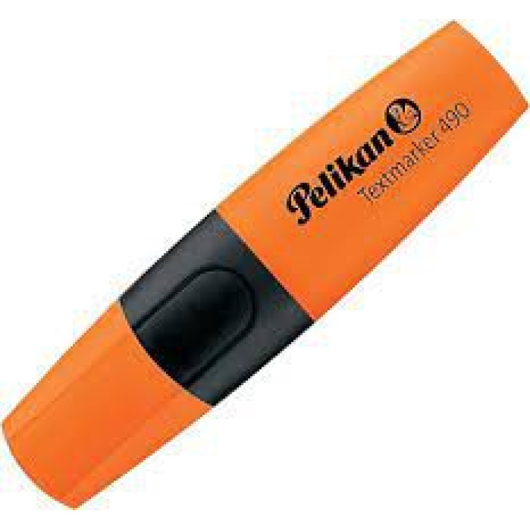 PELİKAN 490 FOSFORLU KALEM TURUNCU 10LU