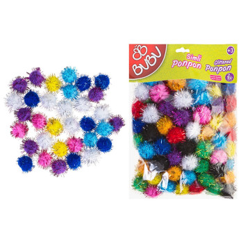 BUBU PON005 2 CM SİMLİ PONPON 12'Lİ