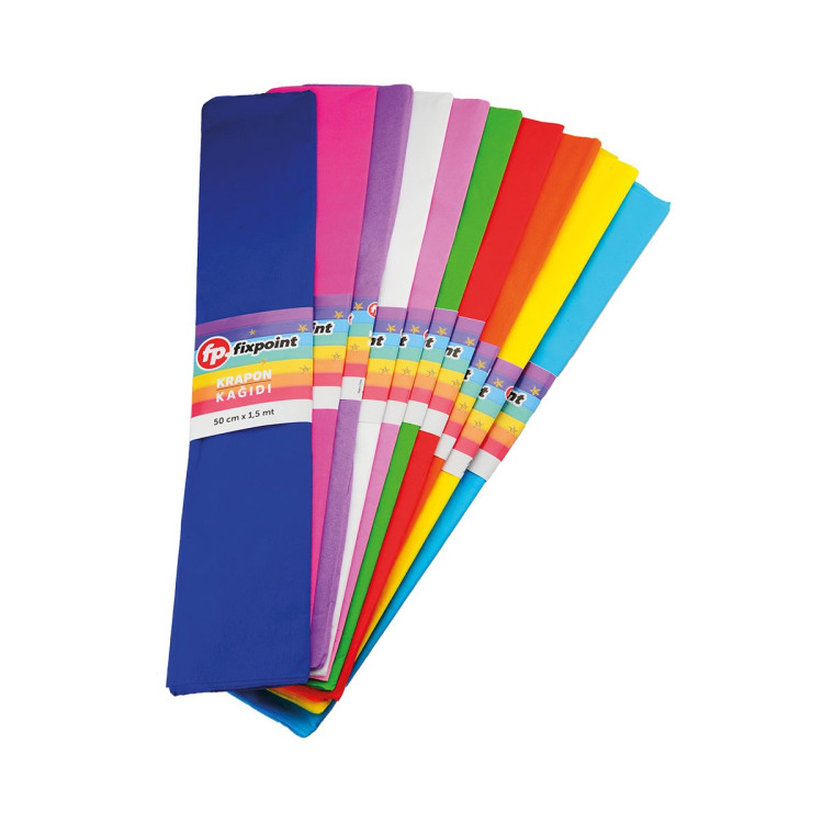 FİXPOİNT P-0193 KRAPON KAĞIDI KARIŞIK RENK 1,5MT*50CM 10LU *20