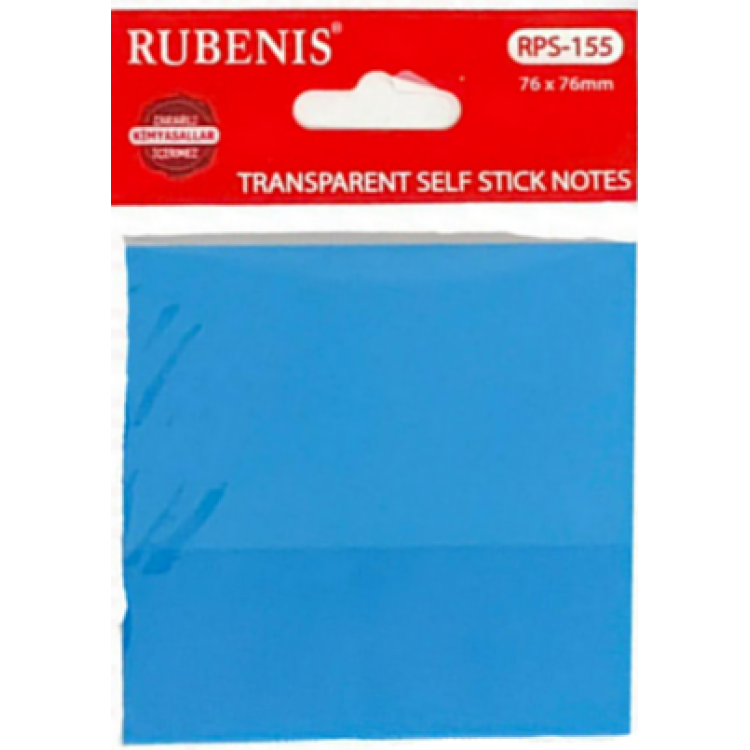 RUBENİS RPS-155 ŞEFFAF MAVİ POSTİT 24LÜ *24 >