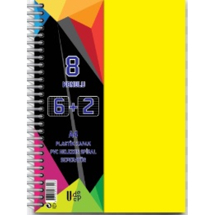 U-DEEP PP KAPAK AYRAÇLI DEFTER 6+2 200YP*24