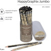 HAPPY GRAPHİX 21-0062-16 JUMBO KURŞUN KALEM  4B 3,5MM HARİTA 30LU PAKET