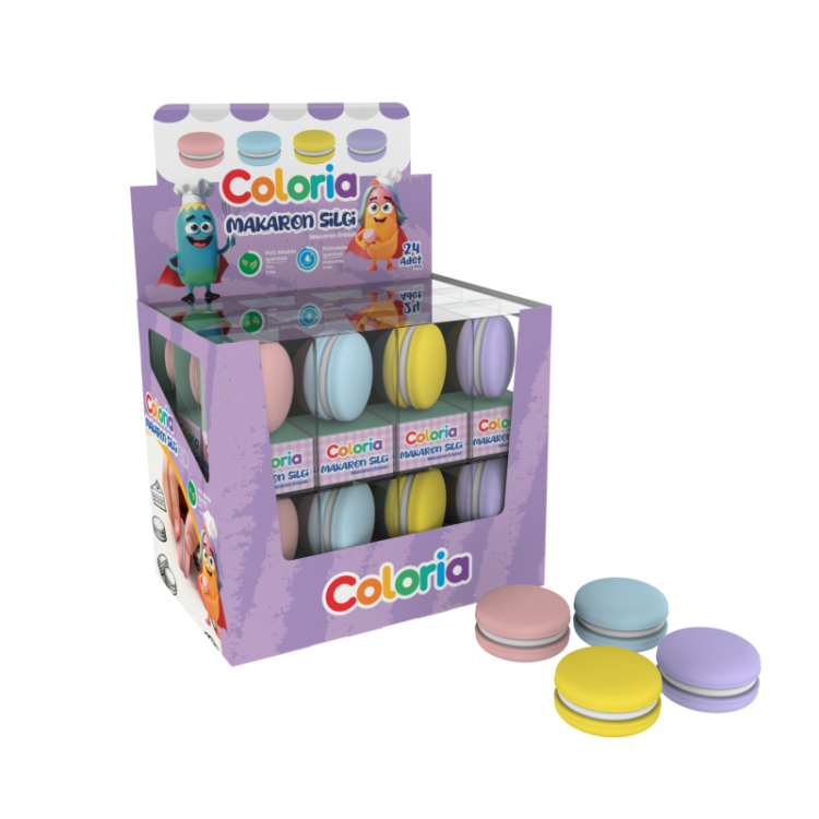 ART.COLORİA ART.1425 MACARON 3D SİLGİ 24'LÜ