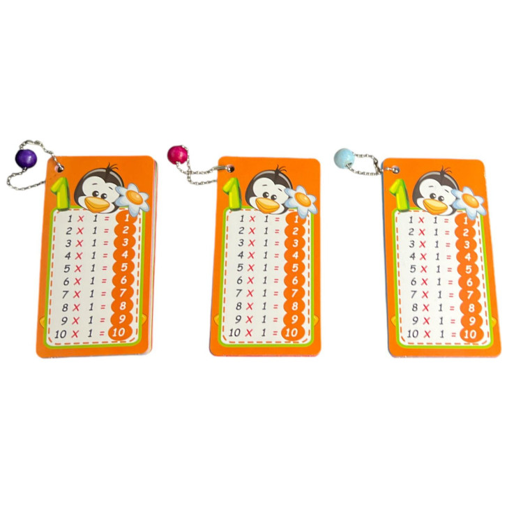 ODAK ZİNCİRLİ ÇARPIM TABLOSU KARTLARI 10LU