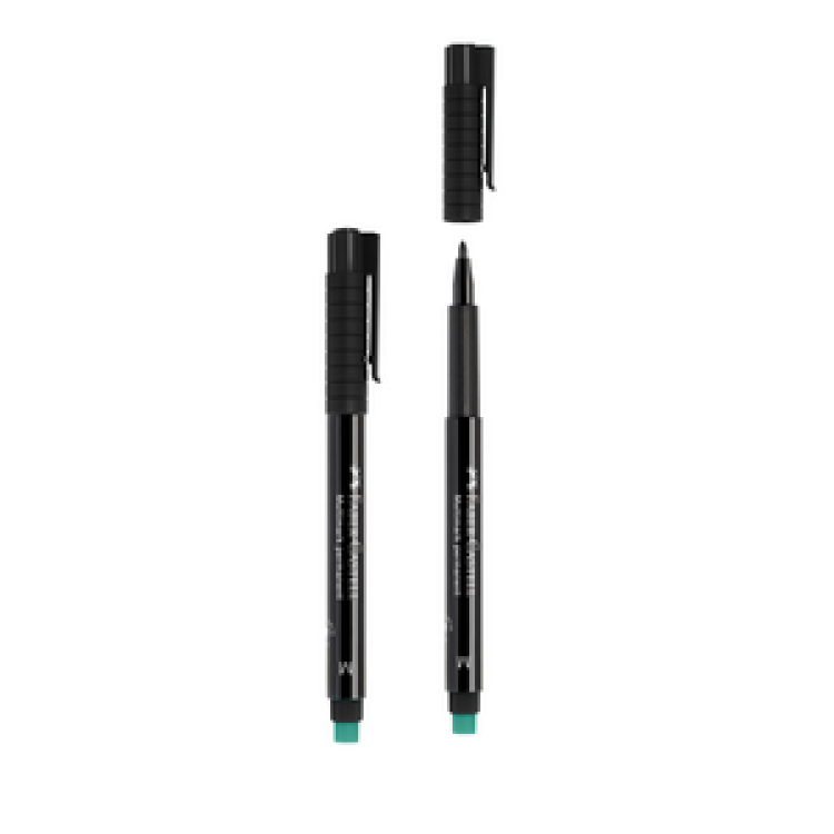 FABER CASTELL PERMANENT KALEM (M) SİYAH 10'LU *36