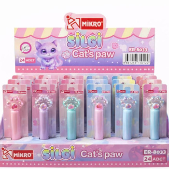 MİKRO ER-8033 CATS PAW FÜGÜRLÜ SİLGİ 24'LÜ