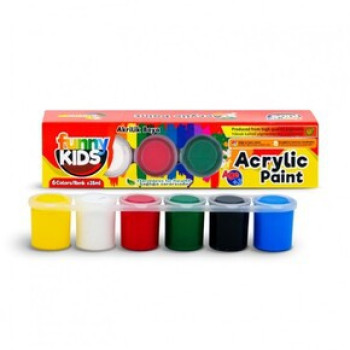 FUNNY KIDS AKRİLİK BOYA 6'LI 60 cc*72 FUNNY KIDS AKRİLİK BOYA 6'LI 60 cc*72