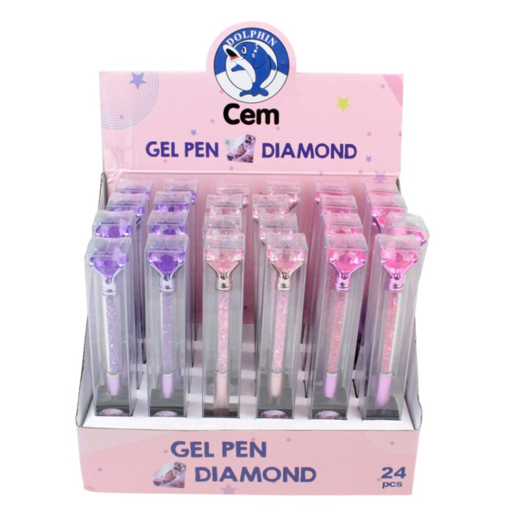 26035010 DOLPHIN GP-3725 TAŞLI JEL KALEM 2 RENK 12Lİ PAKET