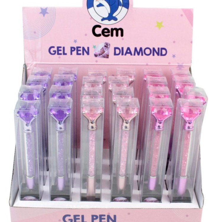 26035010 DOLPHIN GP-3725 TAŞLI JEL KALEM 2 RENK 12Lİ PAKET